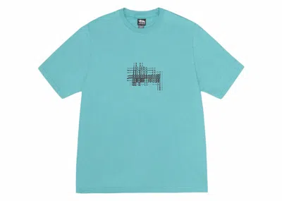 Pre-owned Stussy Men's  Refracted Tee Shirt In Ocean