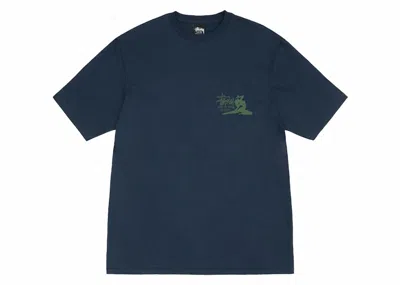 Pre-owned Stussy Men's  Relax Tee Shirt In Navy Blue