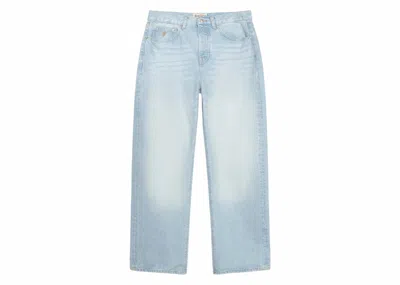 Pre-owned Stussy Men's  Relaxed Denim Jean In Light Wash In Brown
