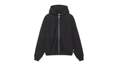 Pre-owned Stussy Men's  Relaxed Zip Hoodie In Washed Black