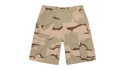 Pre-owned Stussy Men's  Ripstop Cargo Short In Sand Camo