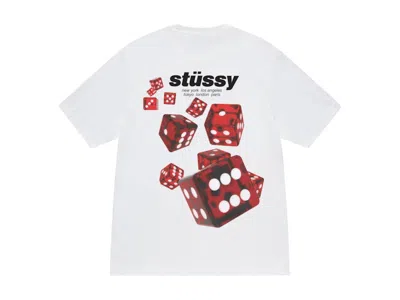 Pre-owned Stussy Men's  Rollers Tee Shirt In White