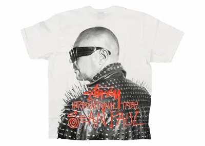Pre-owned Stussy Men's  Sean Paul Tee Shirt In White