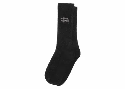 Pre-owned Stussy Men's  Shaggy Mohair Sock In Black