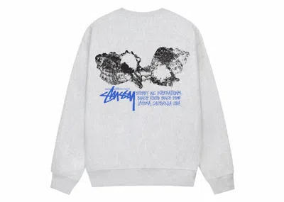 Pre-owned Stussy Men's  Shells Crew In Ash Heather
