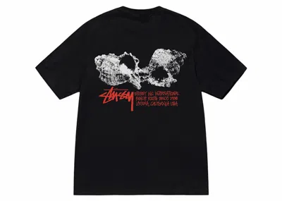 Pre-owned Stussy Men's  Shells Tee Shirt In Black