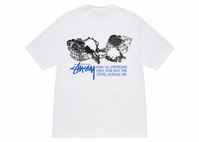 Pre-owned Stussy Men's  Shells Tee Shirt In White