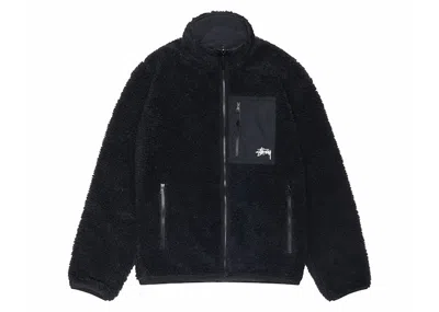 Pre-owned Stussy Men's  Sherpa Reversible Jacket In Black