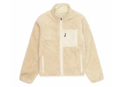 Pre-owned Stussy Men's  Sherpa Reversible Jacket In Natural In Brown