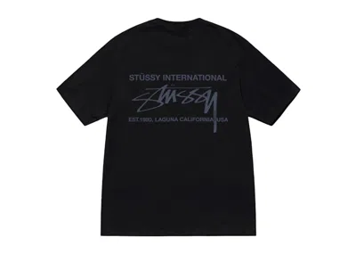 Pre-owned Stussy Men's  Smooth International T-shirt In Black
