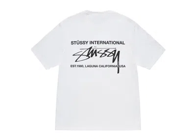Pre-owned Stussy Men's  Smooth International T-shirt In White