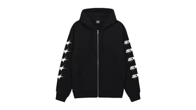 Pre-owned Stussy Men's  Speedway Zip Hoodie In Black