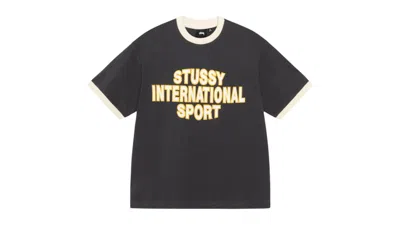 Pre-owned Stussy Men's  Sport Ringer Tee Shirt In Black