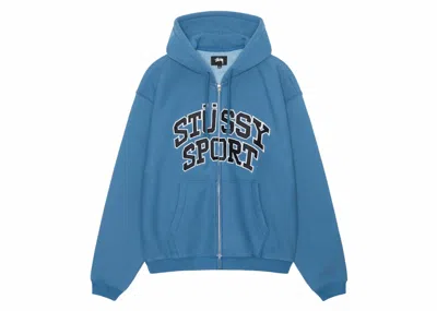 Pre-owned Stussy Men's  Sport Zip Hoodie In Blue