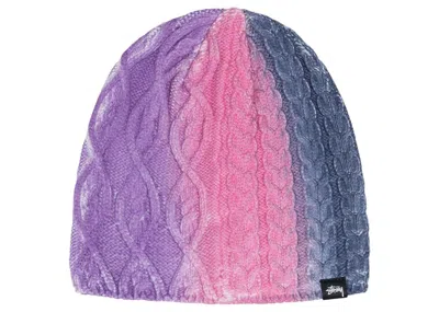 Pre-owned Stussy Men's  Spray Knit Beanie In Purple