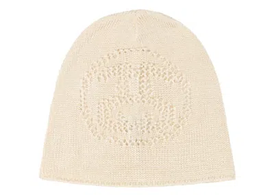 Pre-owned Stussy Men's  Sslink Loose Knit Skullcap In Oat In Brown