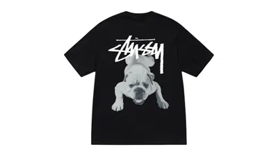 Pre-owned Stussy Men's  Stock Dog Tee Shirt In Black