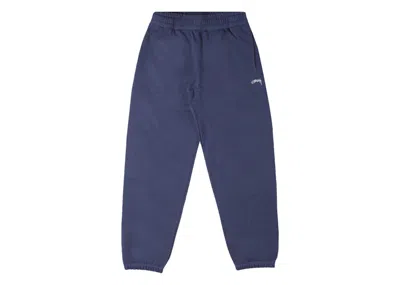 Pre-owned Stussy Men's  Stock Logo Pant In Navy Blue