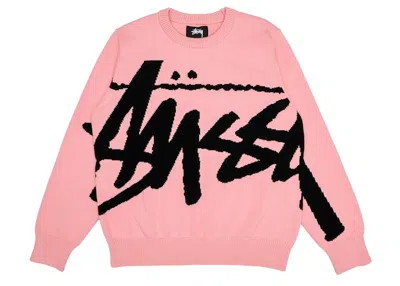Pre-owned Stussy Men's  Stock Sweater In Pink