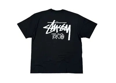 Pre-owned Stussy Men's  Stock Tokyo Tee Shirt In Black