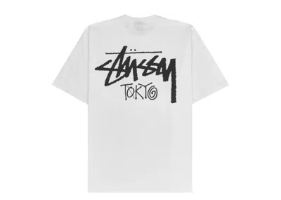 Pre-owned Stussy Men's  Stock Tokyo Tee Shirt In White