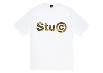 Pre-owned Stussy Men's  Stu C Camo Tee Shirt In White