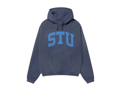 Pre-owned Stussy Men's  Stu Relaxed Hoodie In Blue