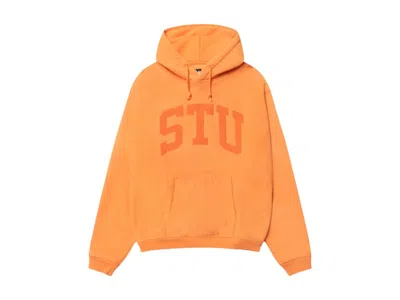 Pre-owned Stussy Men's  Stu Relaxed Hoodie In Orange