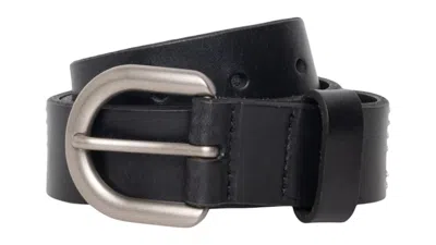 Pre-owned Stussy Men's  Stud Letter Belt In Black