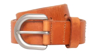Pre-owned Stussy Men's  Stud Letter Belt In Worn Tan