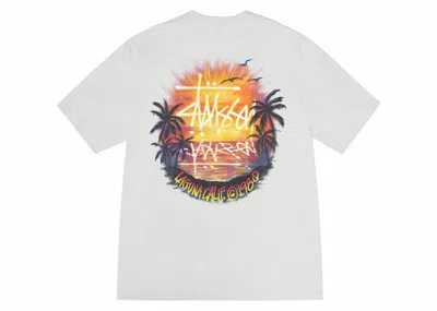 Pre-owned Stussy Men's  Sunset Tee Shirt In Fog