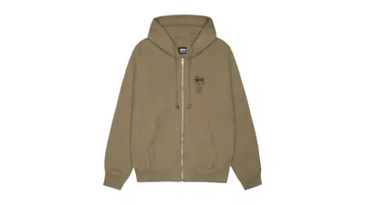 Pre-owned Stussy Men's  Swim Out Zip Hoodie In Army In Green