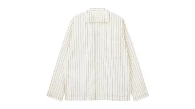 Pre-owned Stussy Men's  Tekla Poplin Pyjama Shirt In Hand Drawn Stripes
