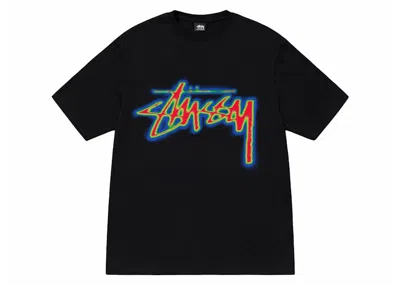 Pre-owned Stussy Men's  Thermal Stock Tee Shirt In Black