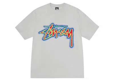 Pre-owned Stussy Men's  Thermal Stock Tee Shirt In Fog