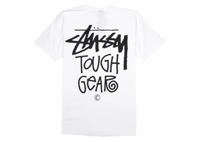 Pre-owned Stussy Men's  Tough Gear Tee Shirt In White