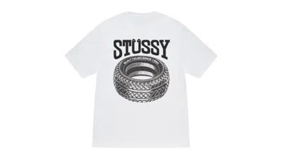 Pre-owned Stussy Men's  Tough Tread Tee Shirt In White