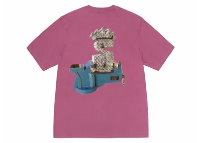 Pre-owned Stussy Men's  Tuff Stuff Tee Shirt In Berry