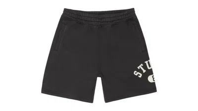 Pre-owned Stussy Men's  Varsity Fleece Short In Washed Black