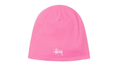 Pre-owned Stussy Men's  Waffle Skullcap Beanie In Pink