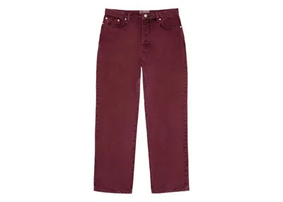 Pre-owned Stussy Men's  Washed Canvas Classic Jean In Wine