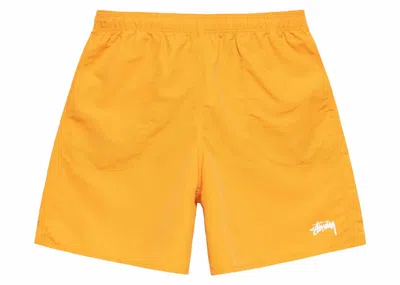Pre-owned Stussy Men's  Water Stock Short In Tangerine In Orange