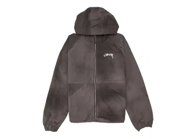 Pre-owned Stussy Men's  Wave Dye Beach Shell Jacket In Black