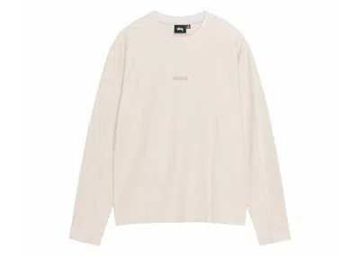 Pre-owned Stussy Men's  Wave Jersey Crew In Bone In Brown