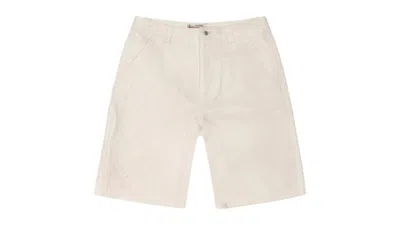 Pre-owned Stussy Men's  Welders Work Short In Bone In Brown