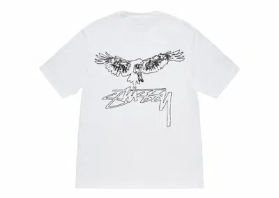 Pre-owned Stussy Men's  Wingspan Tee Shirt In White