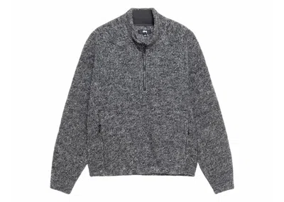 Pre-owned Stussy Men's  Wool Blend Sherpa Mock Neck In Black