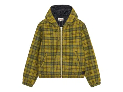 Pre-owned Stussy Men's  Wool Plaid Work Jacket In Green