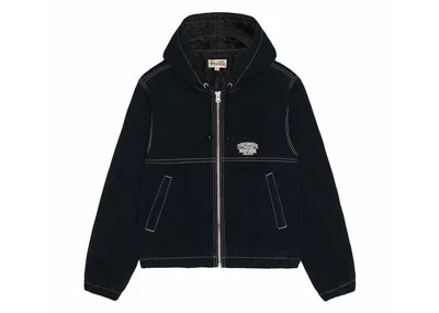 Pre-owned Stussy Men's  Work Contrast Stitch Jacket In Black