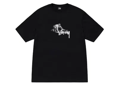 Pre-owned Stussy Men's  Worker Tee Shirt In Black
